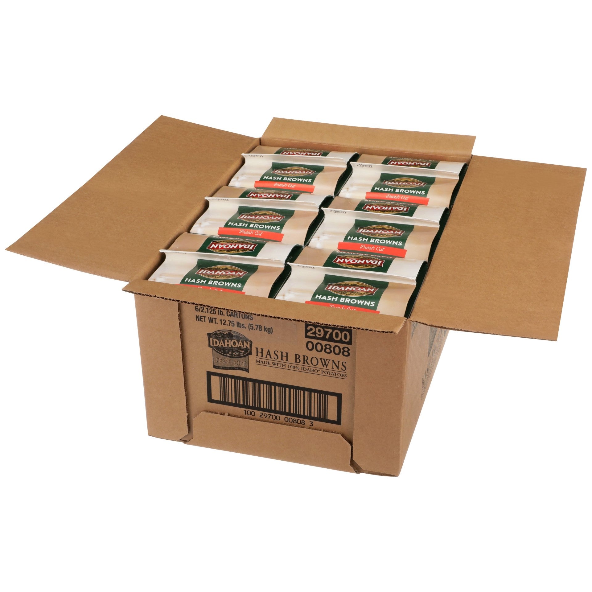 Idahoan® Shreds Fresh Cut Hash Browns Withseasoning Ctns 2.125 Pound Each - 6 Per Case.