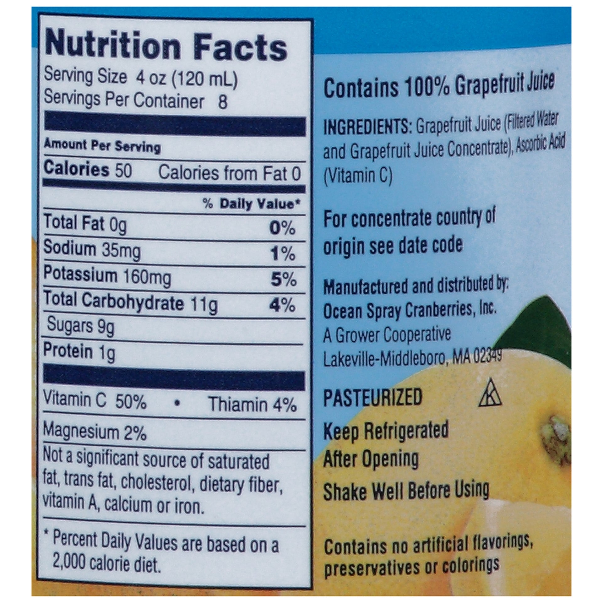 White Grapefruit Bar Pac Pet 32 Fluid Ounce - 12 Per Case.