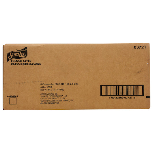 Sara Lee Frozen Cream Cheesecake 23.5 Ounce Size - 8 Per Case.