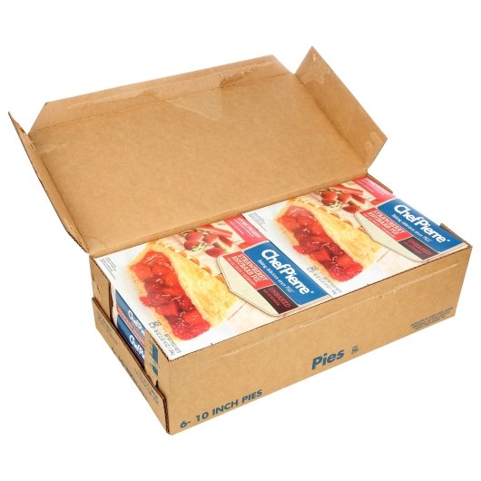 Chef Pierre Strawberry Rhubarb Unbaked 10" Pie 46 Ounce Size - 6 Per Case.