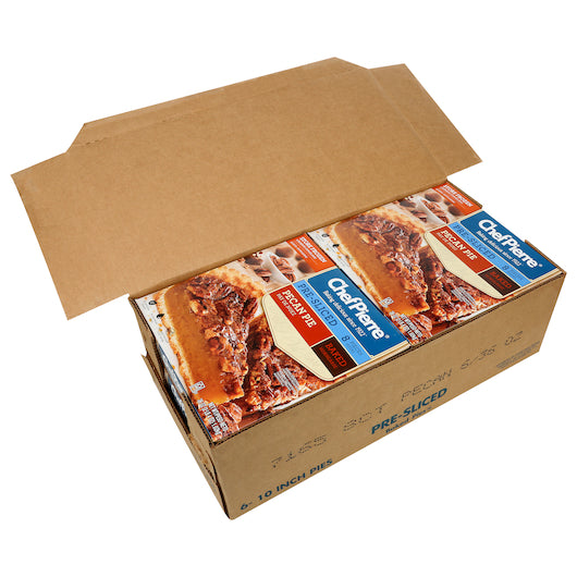 Chef Pierre Pecan Pre-Sliced 8 Slices 10" Pie 2.25 Pound Each - 6 Per Case.