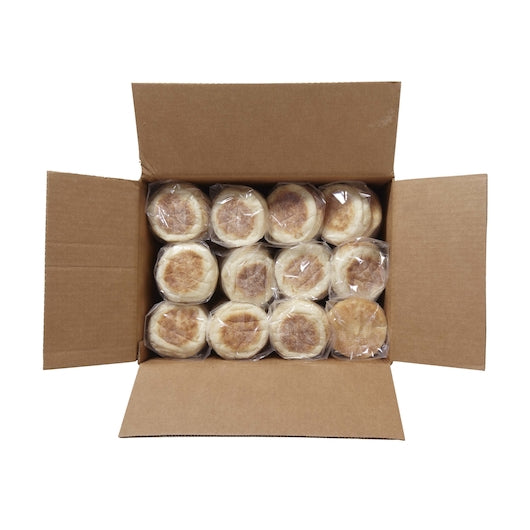 Bimbo Bakehouse Original Sliced English Muffin 6 Count Packs - 12 Per Case.