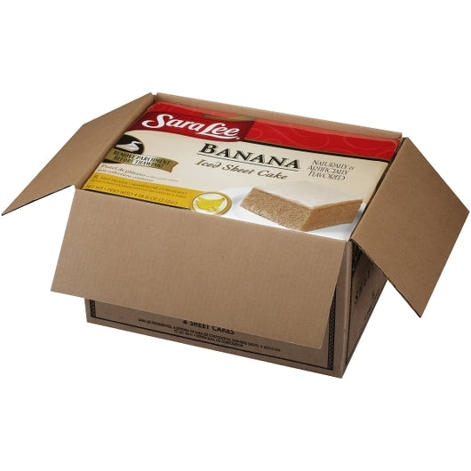 Sara Lee Iced Banana Sheet 12X16 Cake 75 Ounce Size - 4 Per Case.