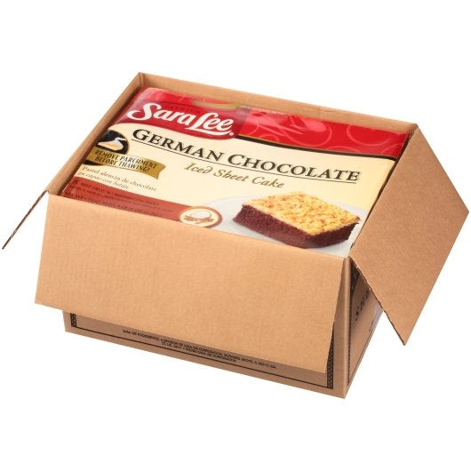 Sara Lee Iced 12X16 Sheet German Chocolate Cake 75 Ounce Size - 4 Per Case.