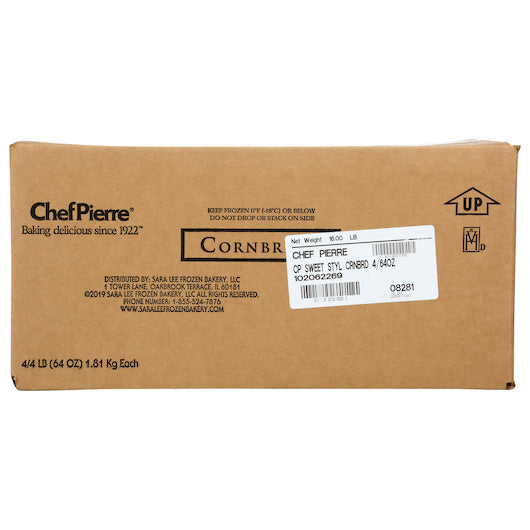 Chef Pierre Good Ole Cornbread 4 Pound Each - 4 Per Case.