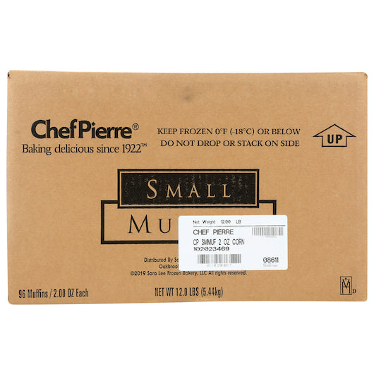 Chef Pierre Small Corn Muffins 3 Pound Each - 4 Per Case.