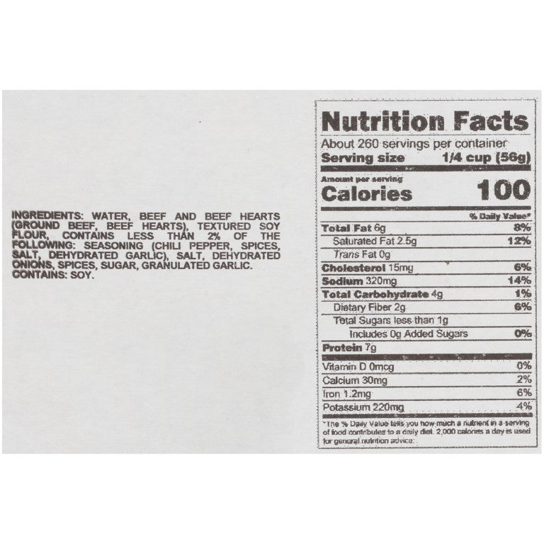 QUALITY CHEF Beef Taco Filling 8 lb. Frozen Bag - 4 Per Case