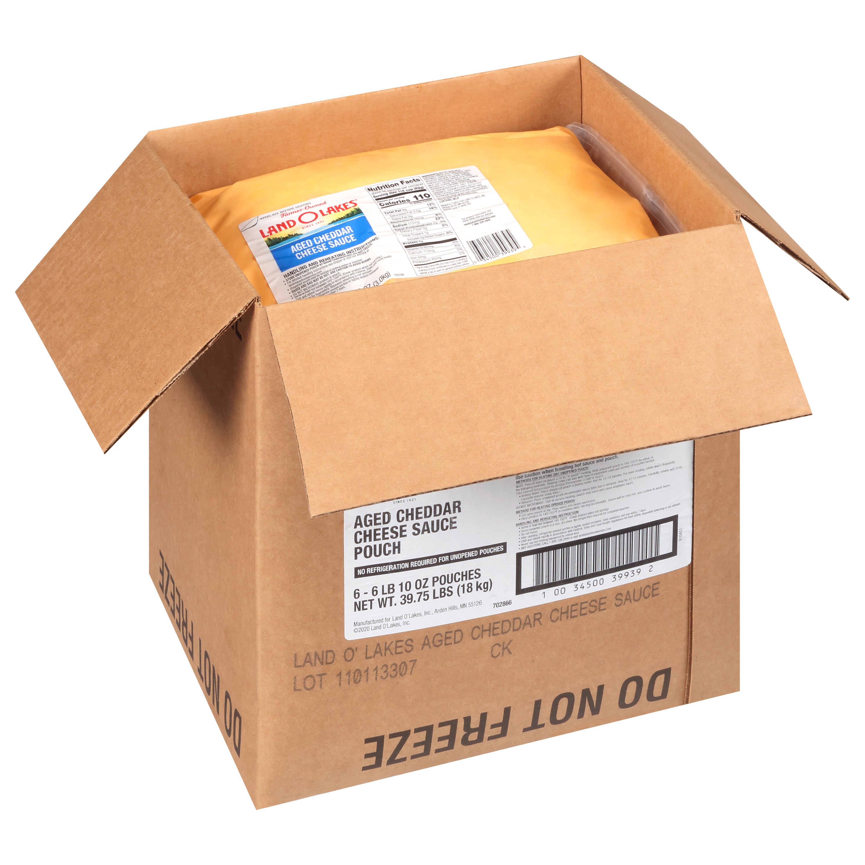 Land-O-Lakes® Aged Cheddar Cheese Sauce 106 Ounce Size - 6 Per Case.