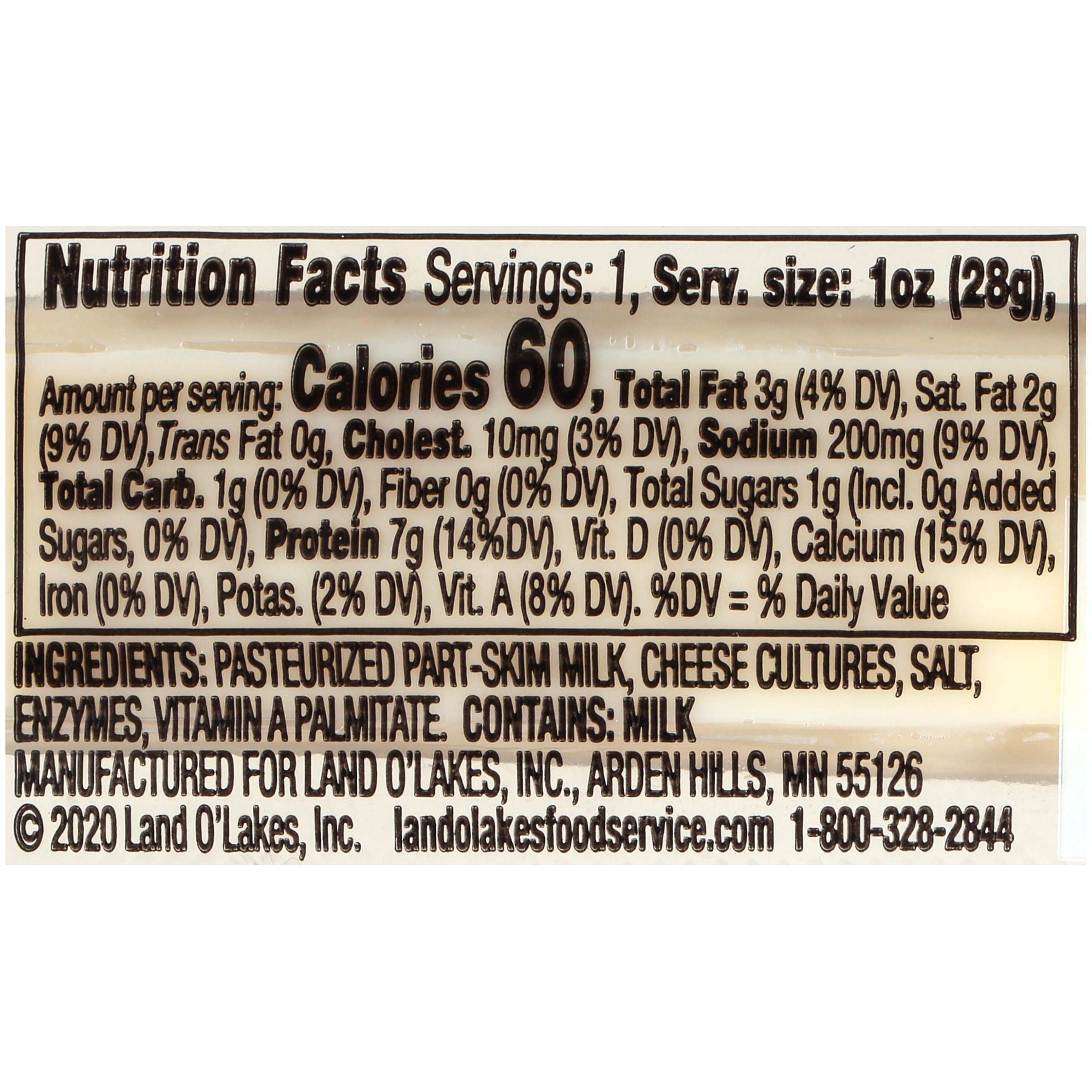 Land-O-Lakes® Light Mozzarella String Cheese 1 Ounce Size - 168 Per Case.