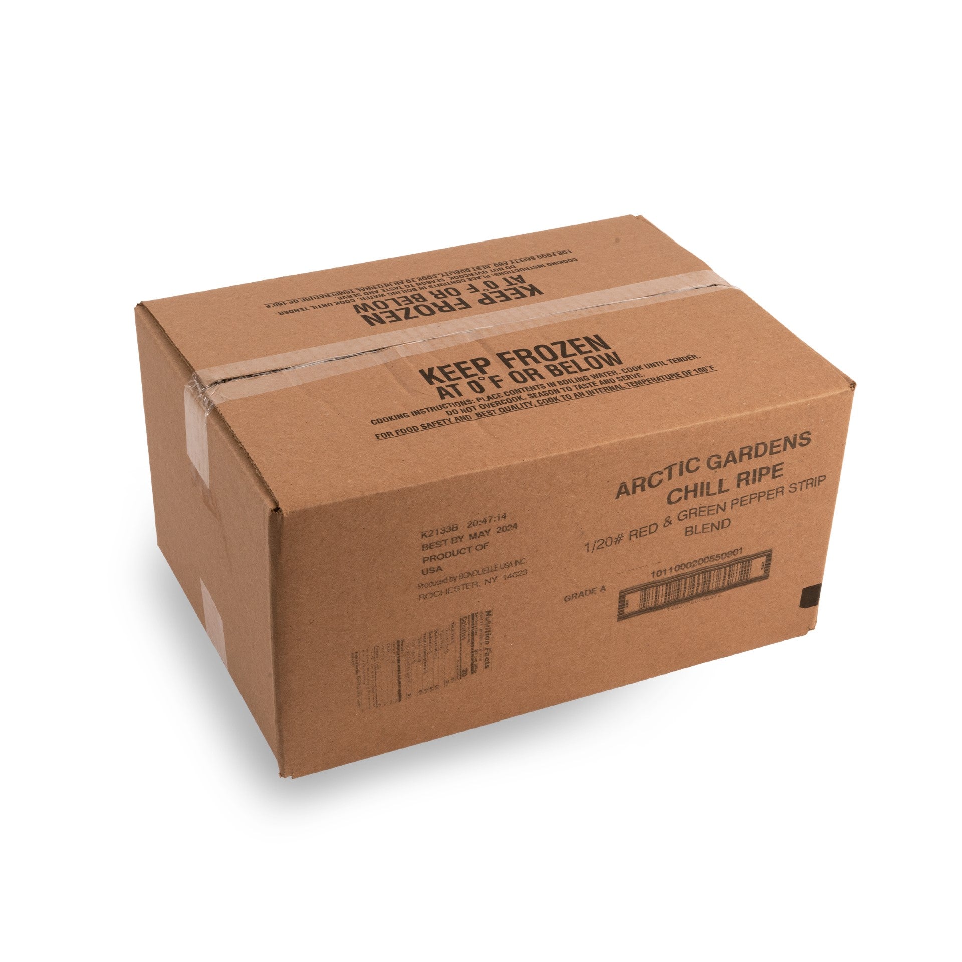 Arctic Gardens Chill Ripe Red & Pepper Strips 20 Pound Each - 1 Per Case.