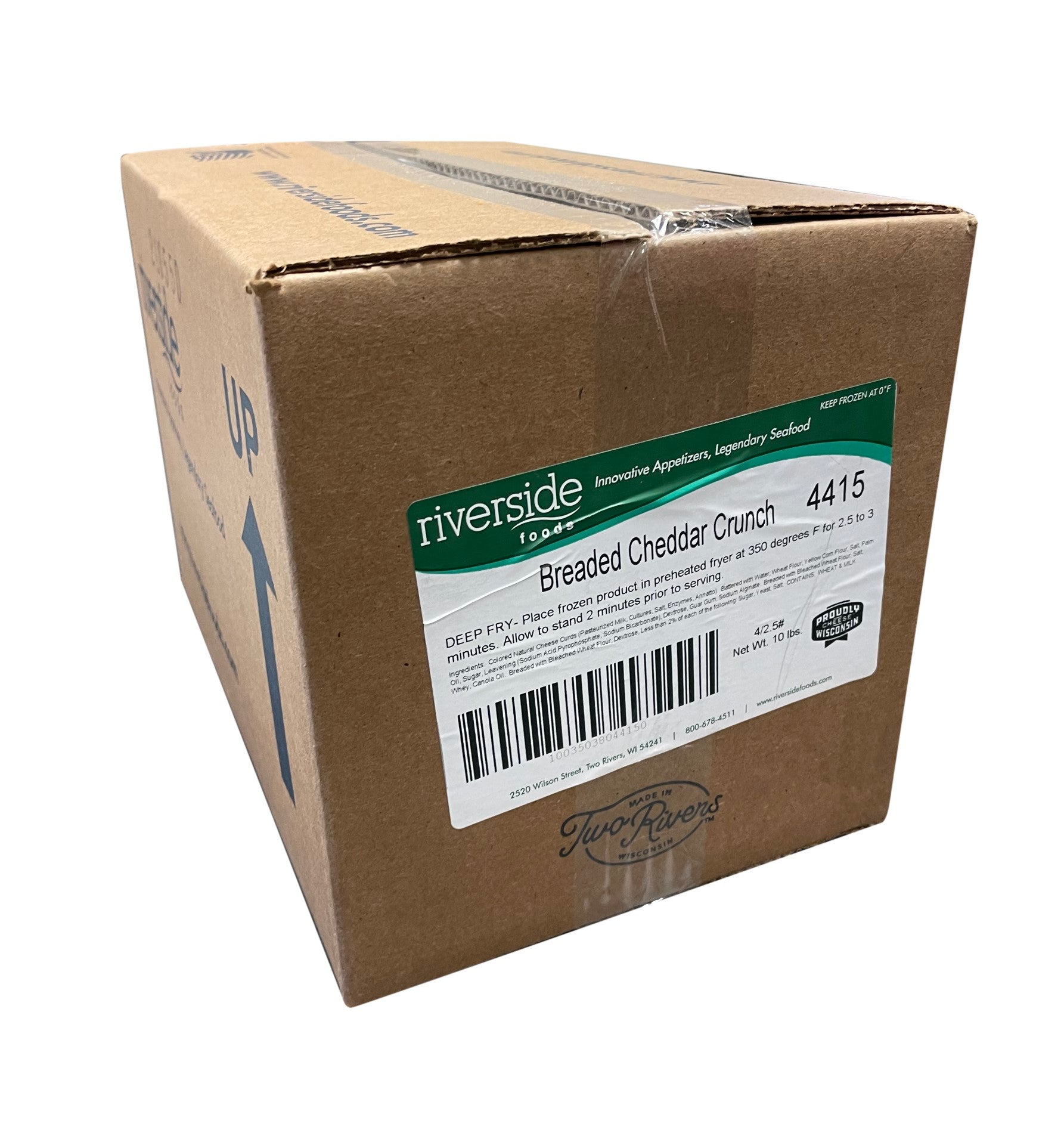 Breaded Cheddar Crunch 2.5 Pound Each - 4 Per Case.