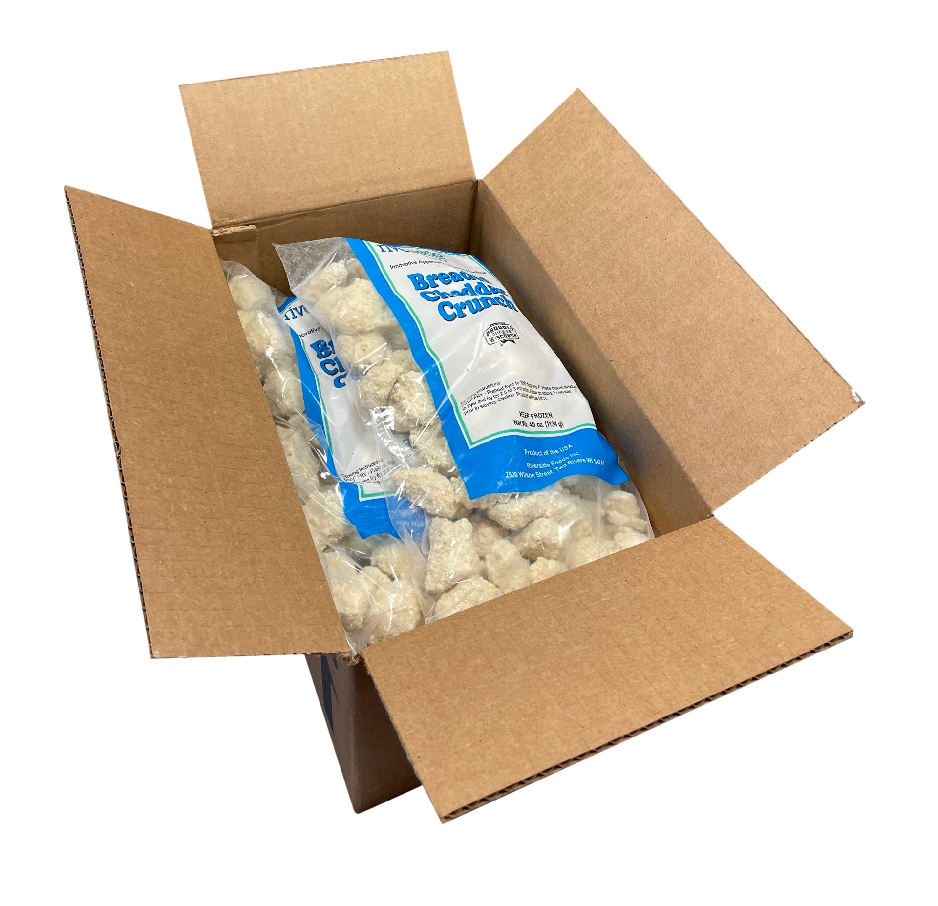 Breaded Cheddar Crunch 2.5 Pound Each - 4 Per Case.