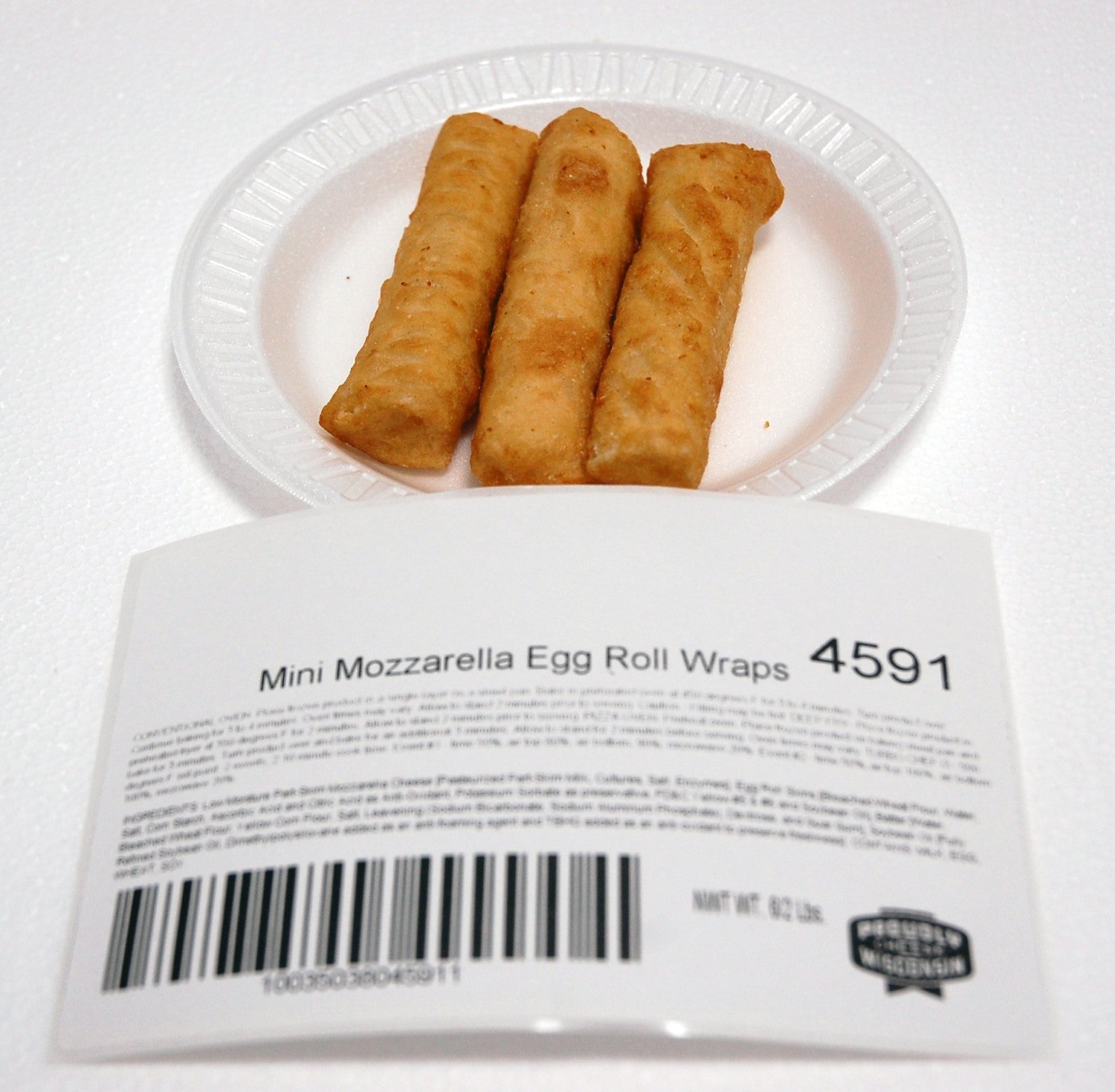 Mini Mozzarella Egg Rolls Wrap 2 Pound Each - 6 Per Case.