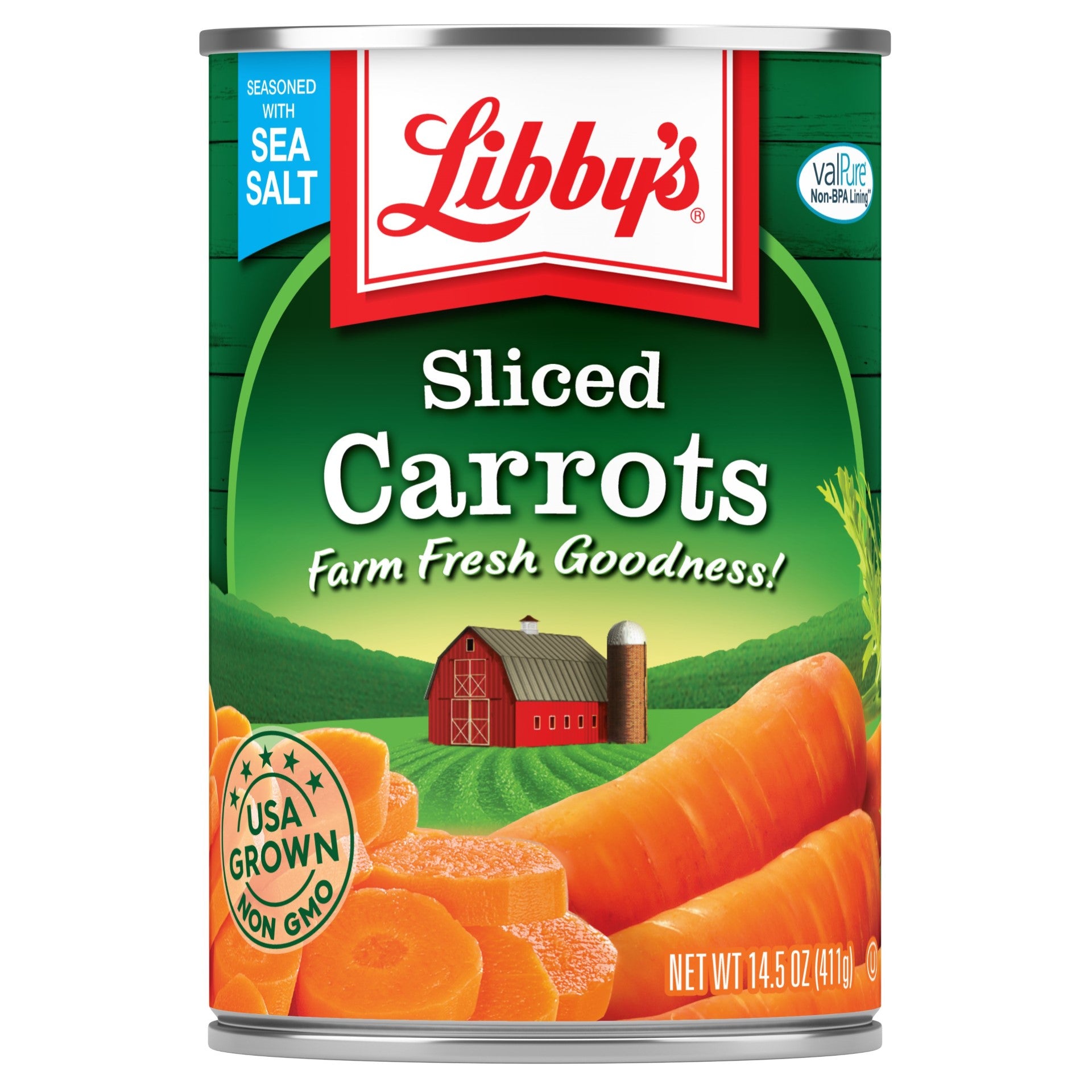 Libby Medium Sliced Carrots 14.5 Ounce Size - 24 Per Case.