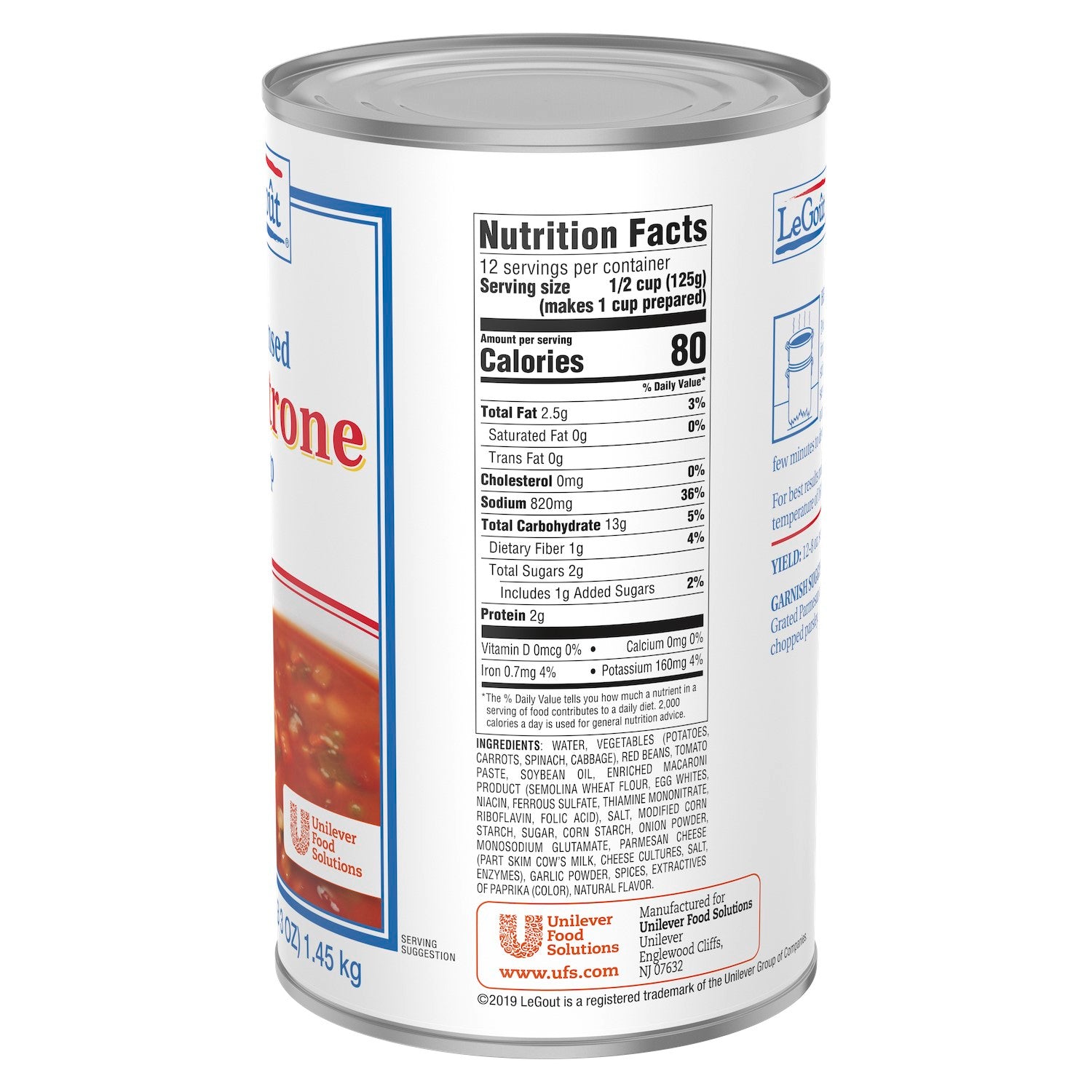 Legout Spread Cond Minestrn 51 Ounce Size - 12 Per Case.