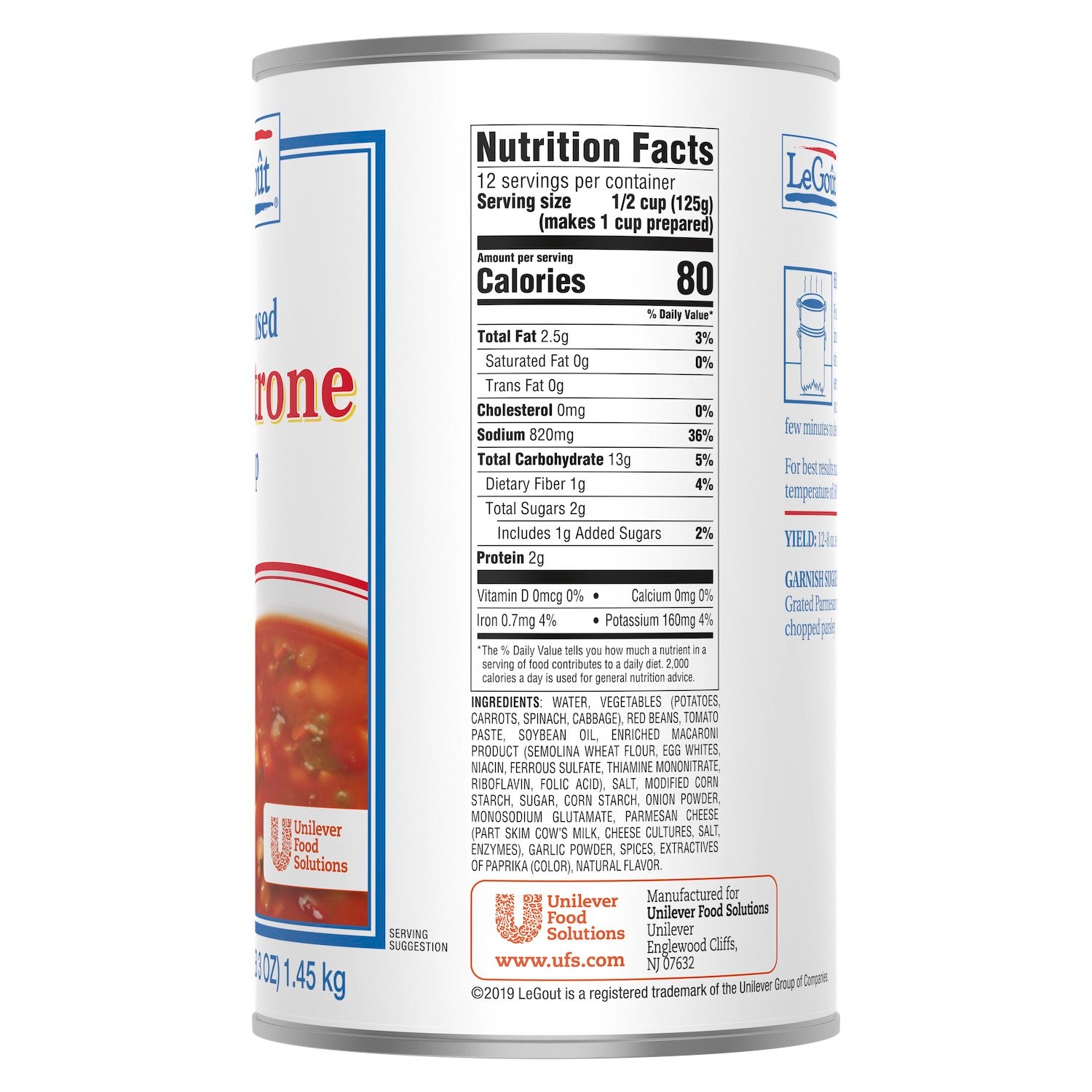 Legout Spread Cond Minestrn 51 Ounce Size - 12 Per Case.