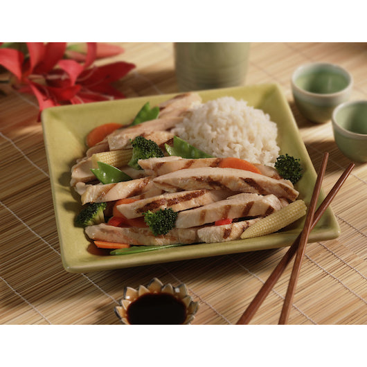 Wayne Farms Fully Cooked Natural Grill Marked Chicken Breast Strips 5 Pound Each - 2 Per Case.