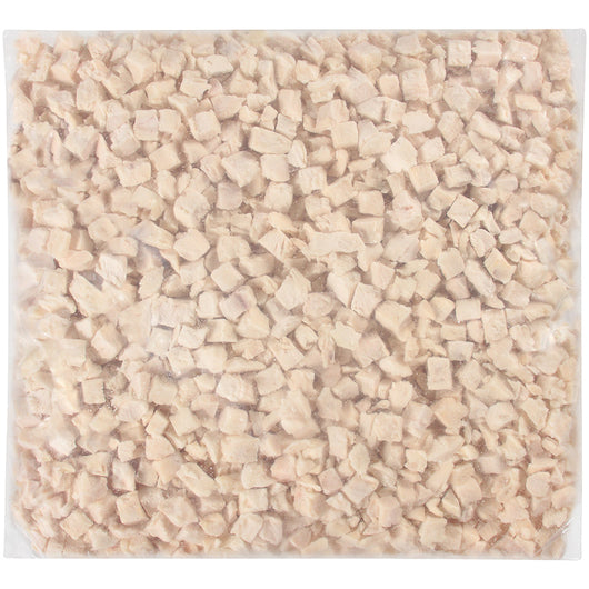 Wayne Farms Fully Cooked 1/2" 1/2" Diced All White Chicken Pieces 5 Pound Each - 2 Per Case.