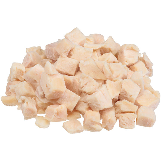 Wayne Farms Fully Cooked 1/2" 1/2" Diced All White Chicken Pieces 5 Pound Each - 2 Per Case.