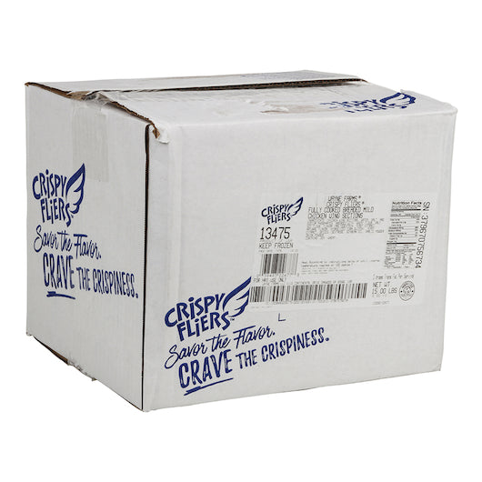 Wayne Farms Crispy Fliers Dusted Mild Chicken Wings 5 Pound Each - 3 Per Case.