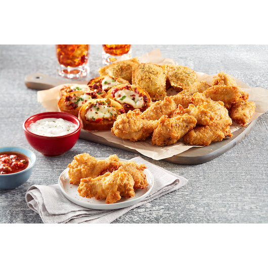 Wayne Farms Crispy Fliers Dusted Mild Chicken Wings 5 Pound Each - 3 Per Case.