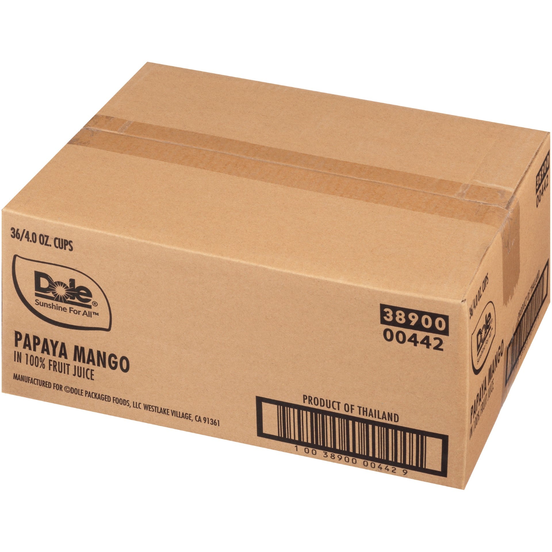 Papaya Mango In Fruit Juice 4 Ounce Size - 36 Per Case.