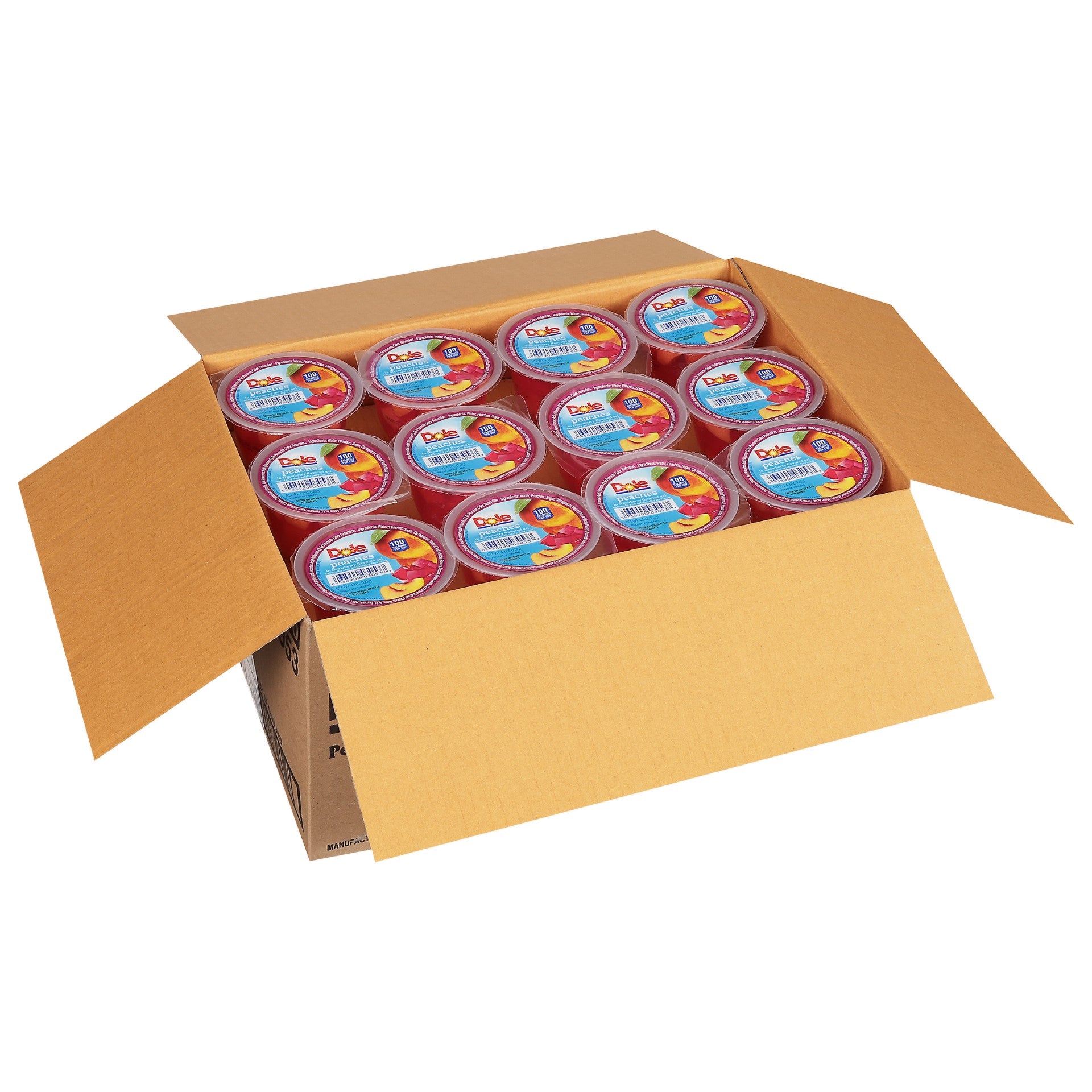 Peach In Strawberry Gel 4.3 Ounce Size - 36 Per Case.