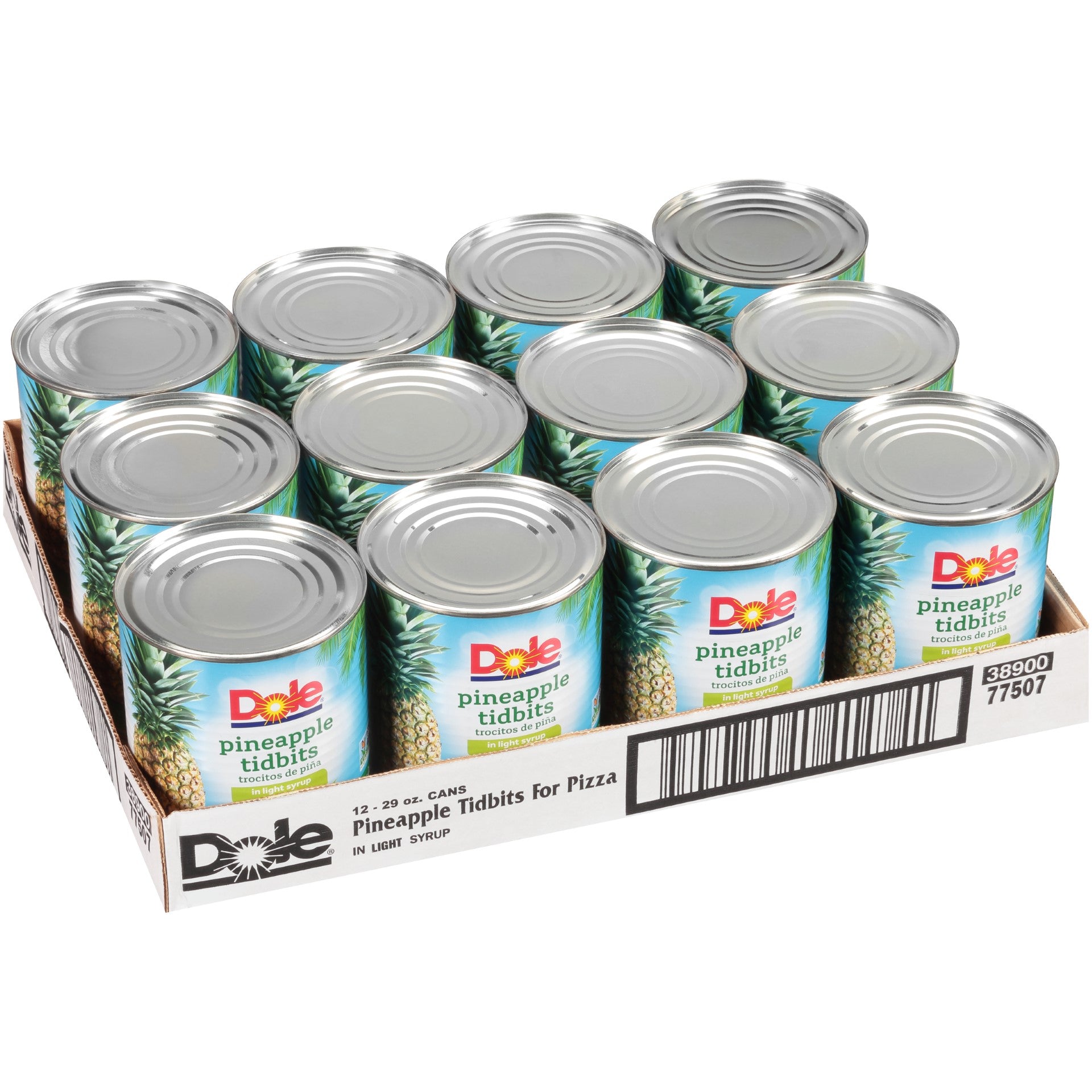 Pineapple Pizza Tidbits In Light Syrup 29 Ounce Size - 12 Per Case.