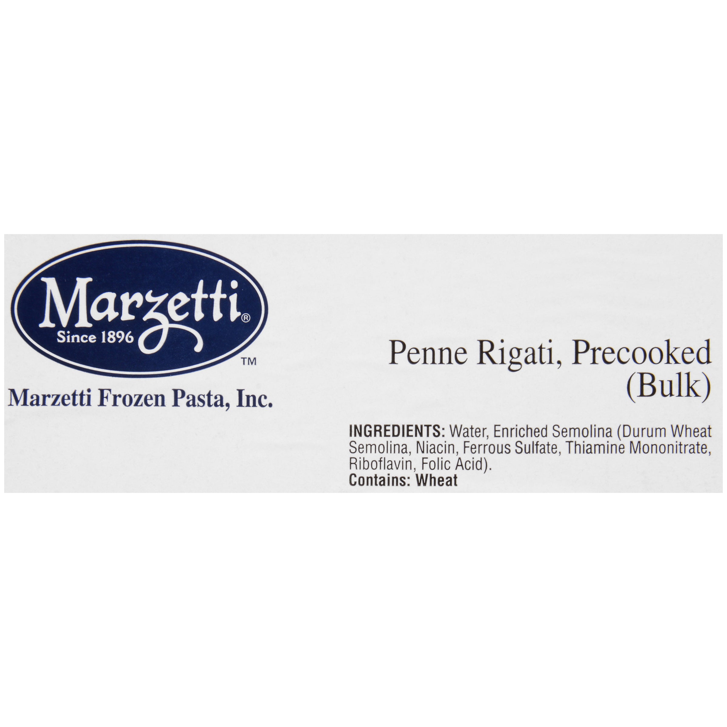 Marzetti Frozen Pasta Penne Rigati 20 Pound Each - 1 Per Case.