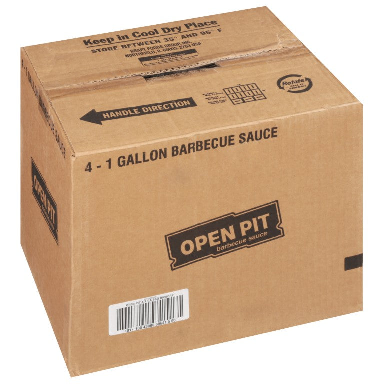 OPEN PIT Hickory Smoke BBQ Sauce 1 gal. Jugs 4 Per Case