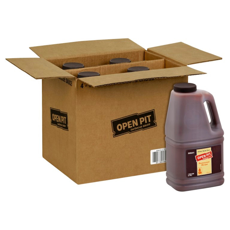 OPEN PIT Hickory Smoke BBQ Sauce 1 gal. Jugs 4 Per Case