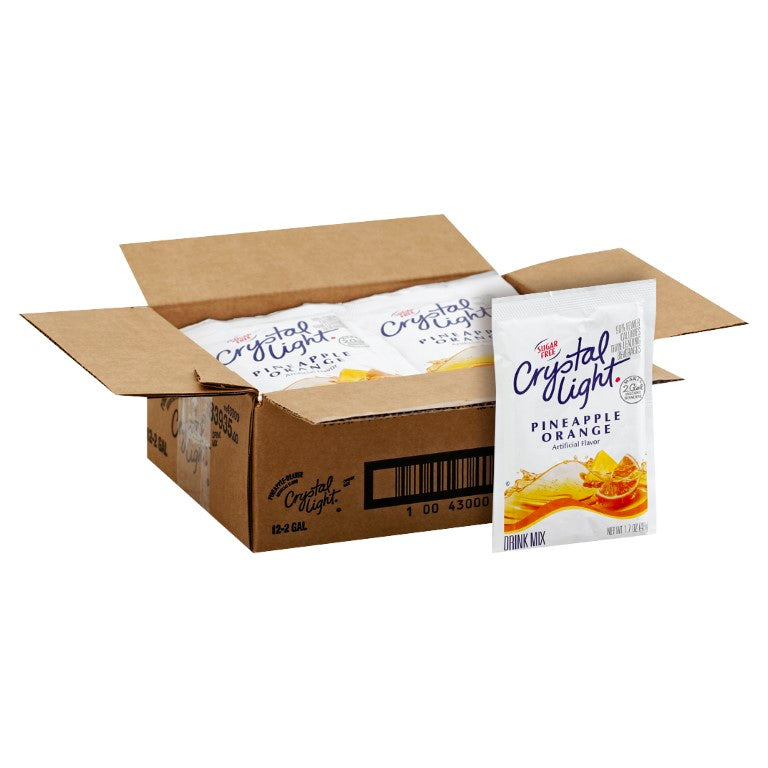 CRYSTAL LIGHT Sugar Free strawberry kiwi Powdered Beverage Mix 1.7 Ounce Pouch 12