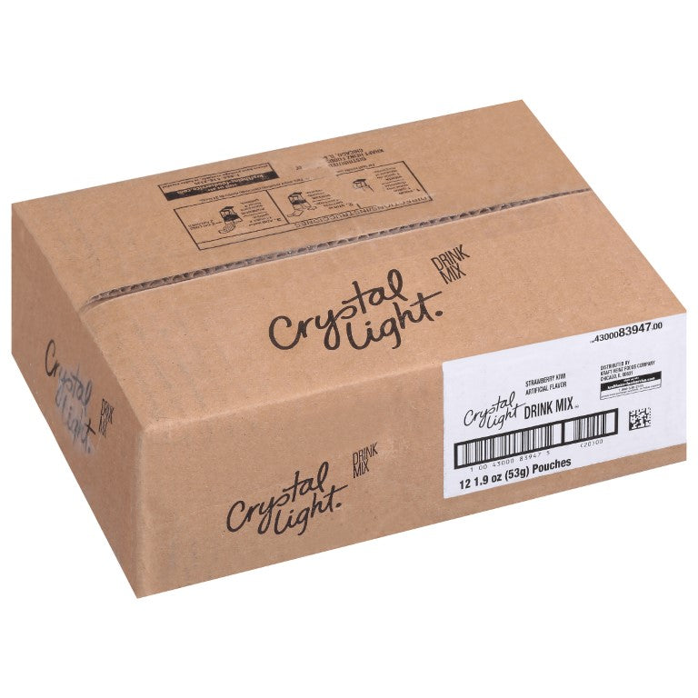 CRYSTAL LIGHT Sugar Free Strawberry Kiwi Powdered Beverage Mix 1.9 Ounce Pouch 12