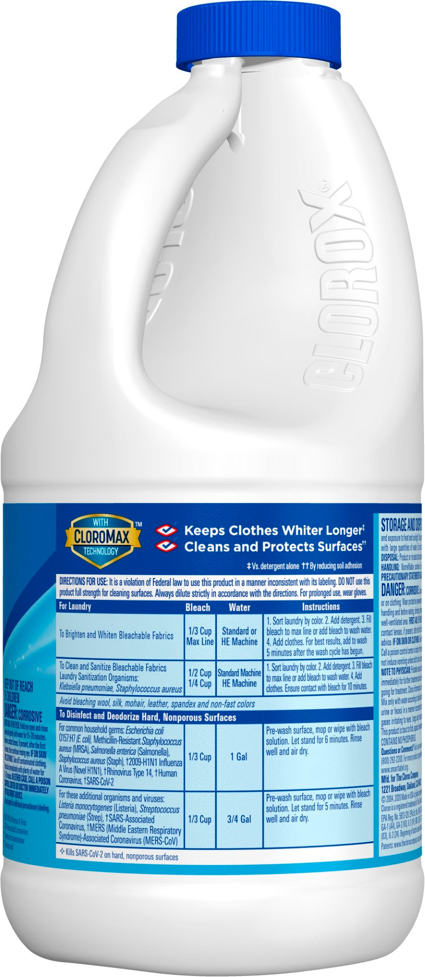 Clorox Disinfecting Bleach 43 Fluid Ounce - 6 Per Case.