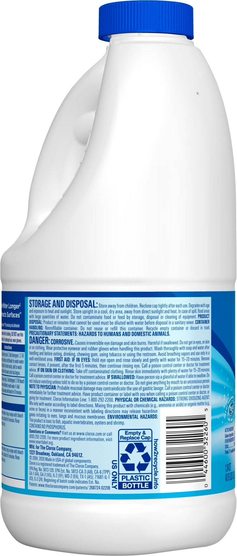 Clorox Disinfecting Bleach 43 Fluid Ounce - 6 Per Case.
