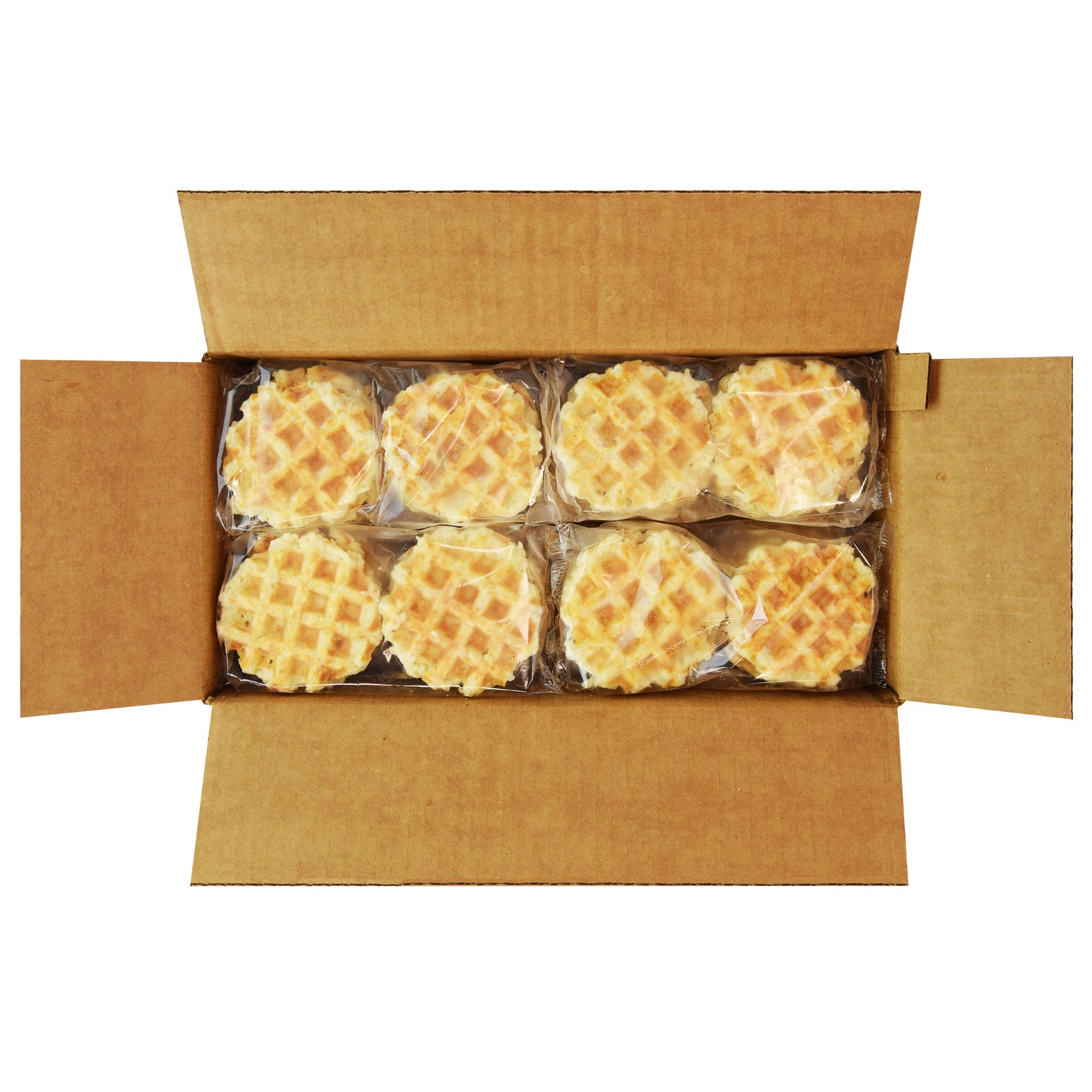 Waffled Hash Brown Frozen Potatoes 0.635 Pound Each - 16 Per Case.
