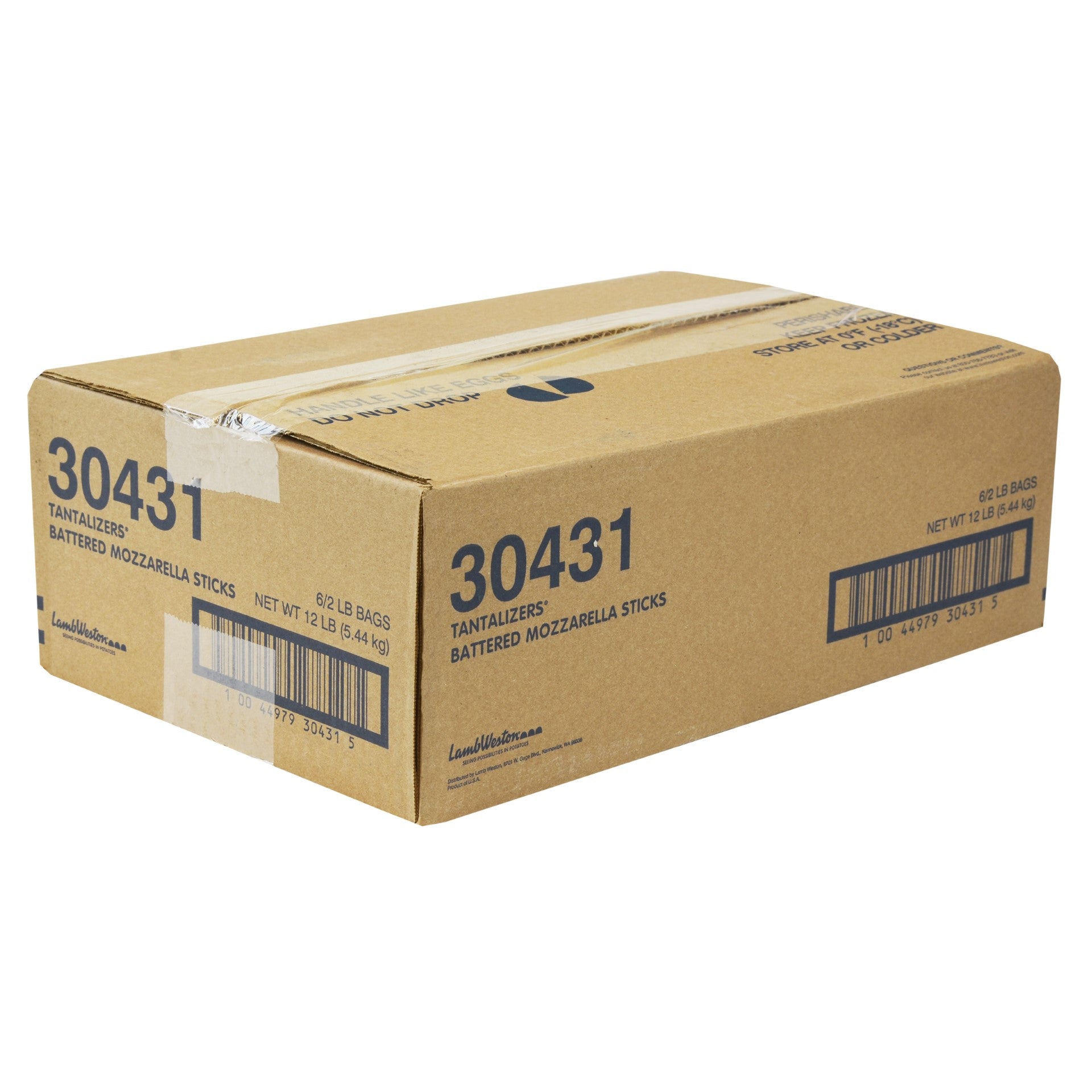 Battered Mozzarella Sticks 2 Pound Each - 6 Per Case.