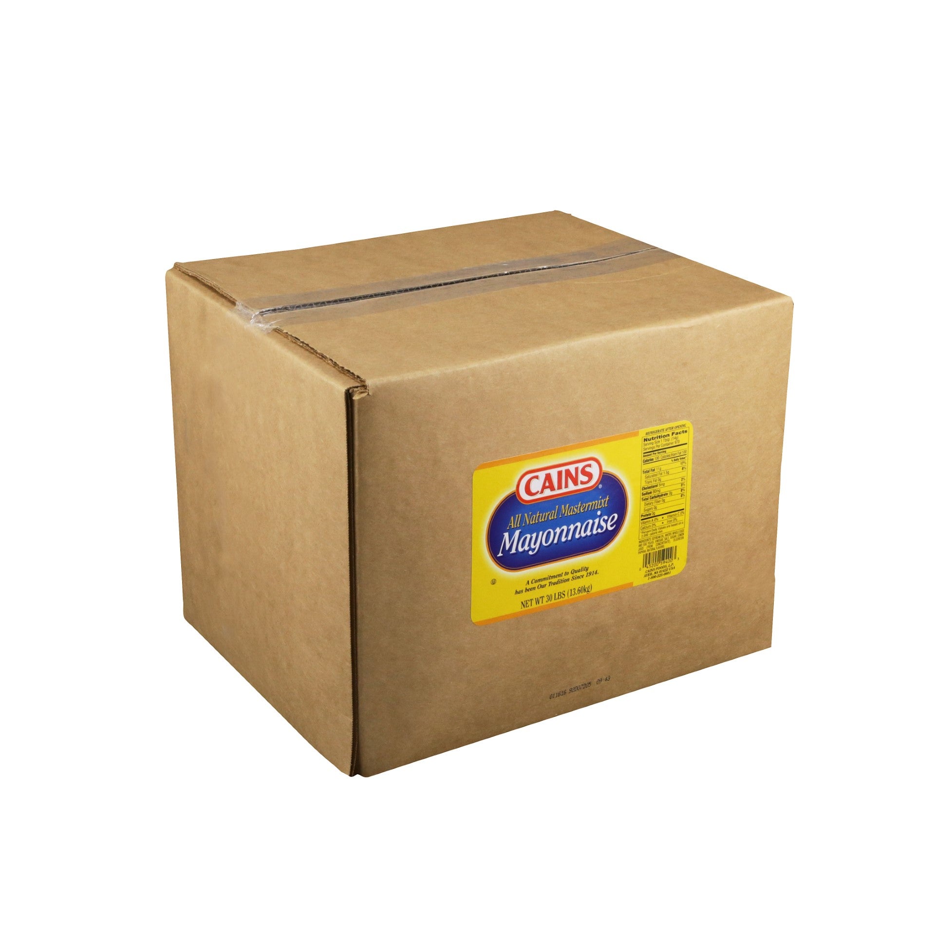 Cains All Natural Mayonnaise 30 Pound Each - 1 Per Case.