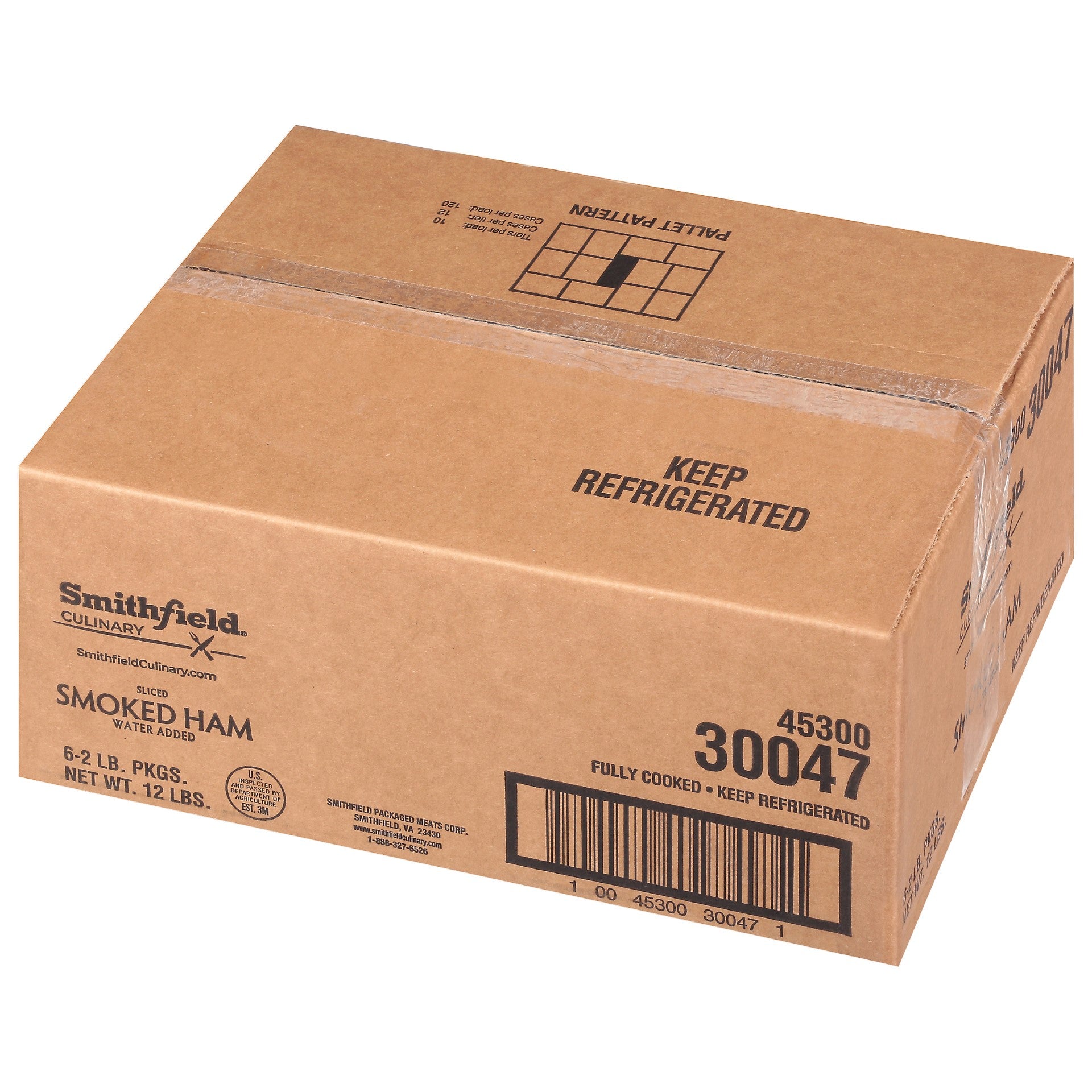 Sandwich Solution Sliced Smoked Ham 34.68 Ounce Size - 6 Per Case.