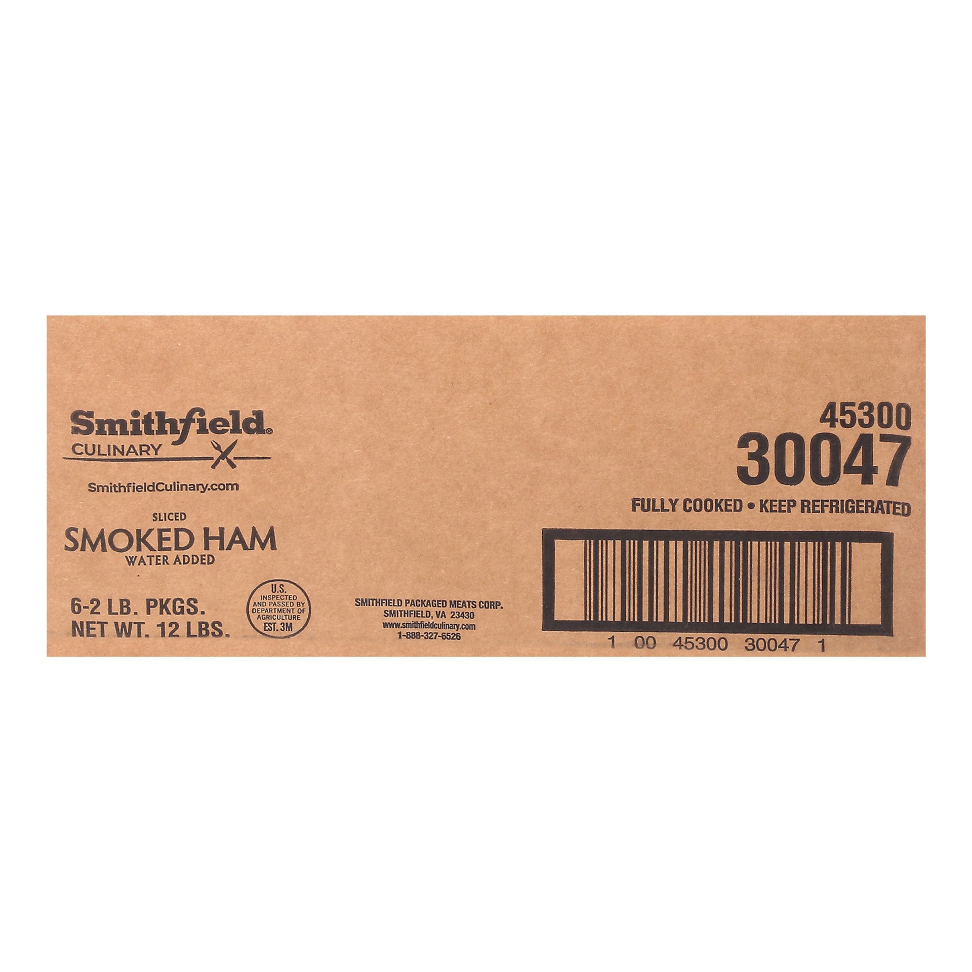 Sandwich Solution Sliced Smoked Ham 34.68 Ounce Size - 6 Per Case.