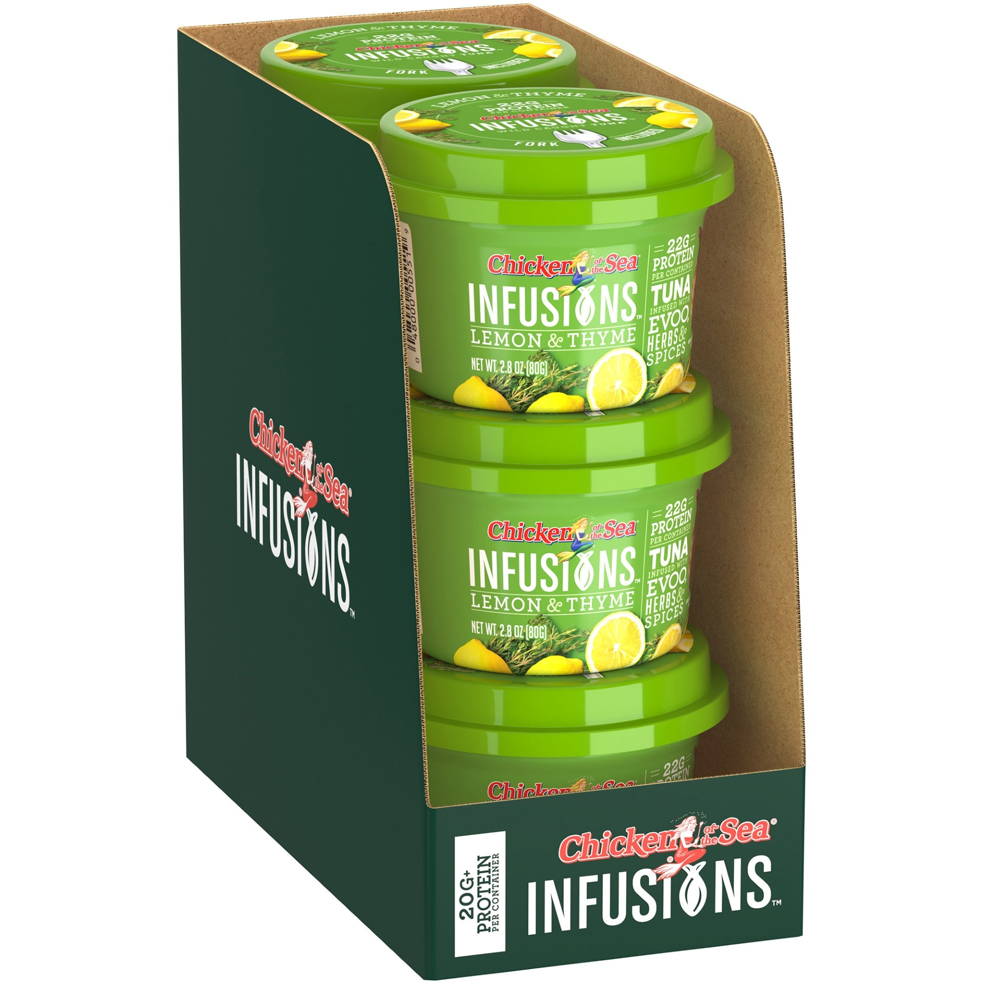 Chicken Of The Sea Infusions Tuna With Lemon& Thyme 2.8 Ounce Size - 6 Per Case.