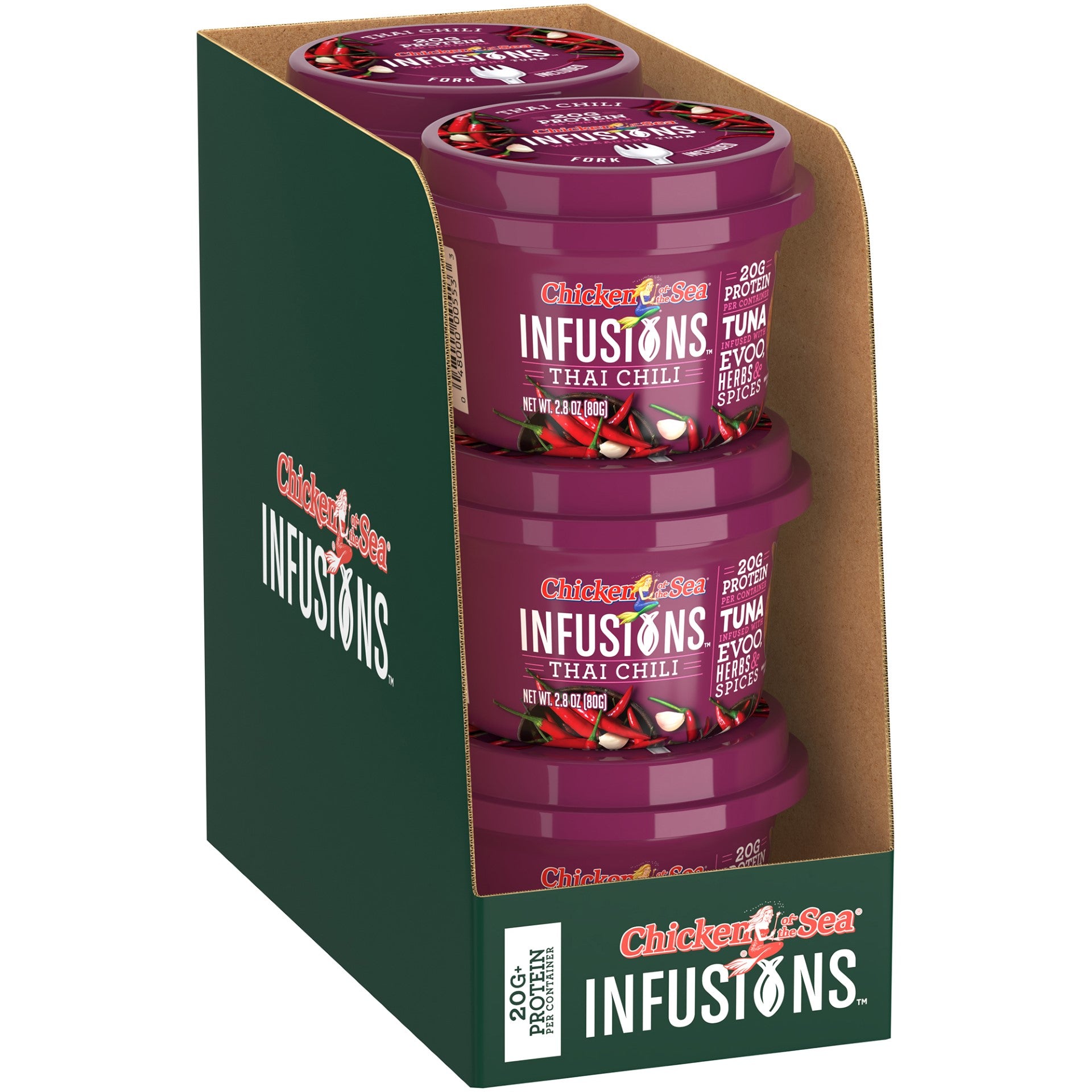 Chicken Of The Sea Infusions Tuna With Thai Chili 2.8 Ounce Size - 6 Per Case.