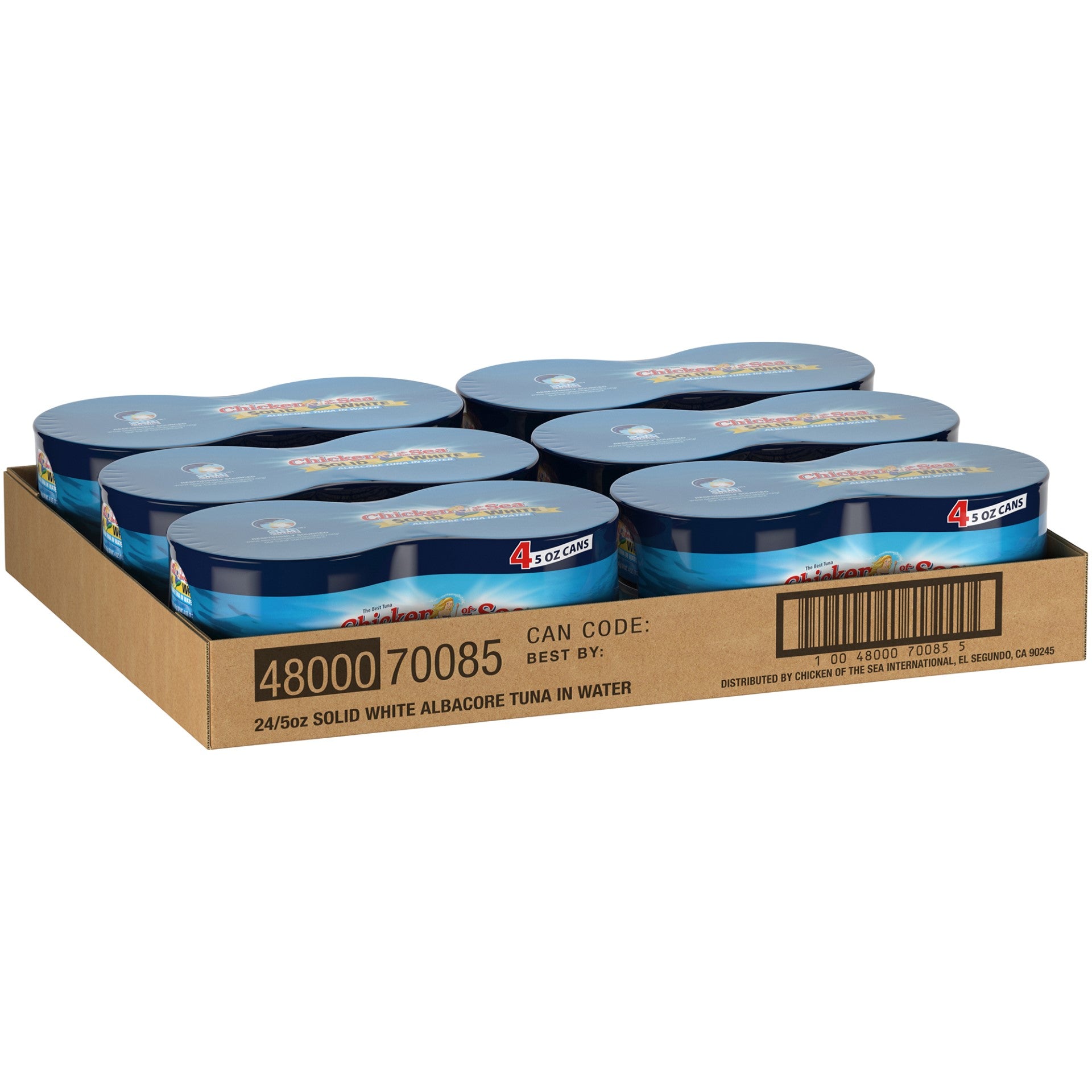 Chicken Of The Sea Solid Albacore Tuna In Water Of 20 Ounce Size - 6 Per Case.