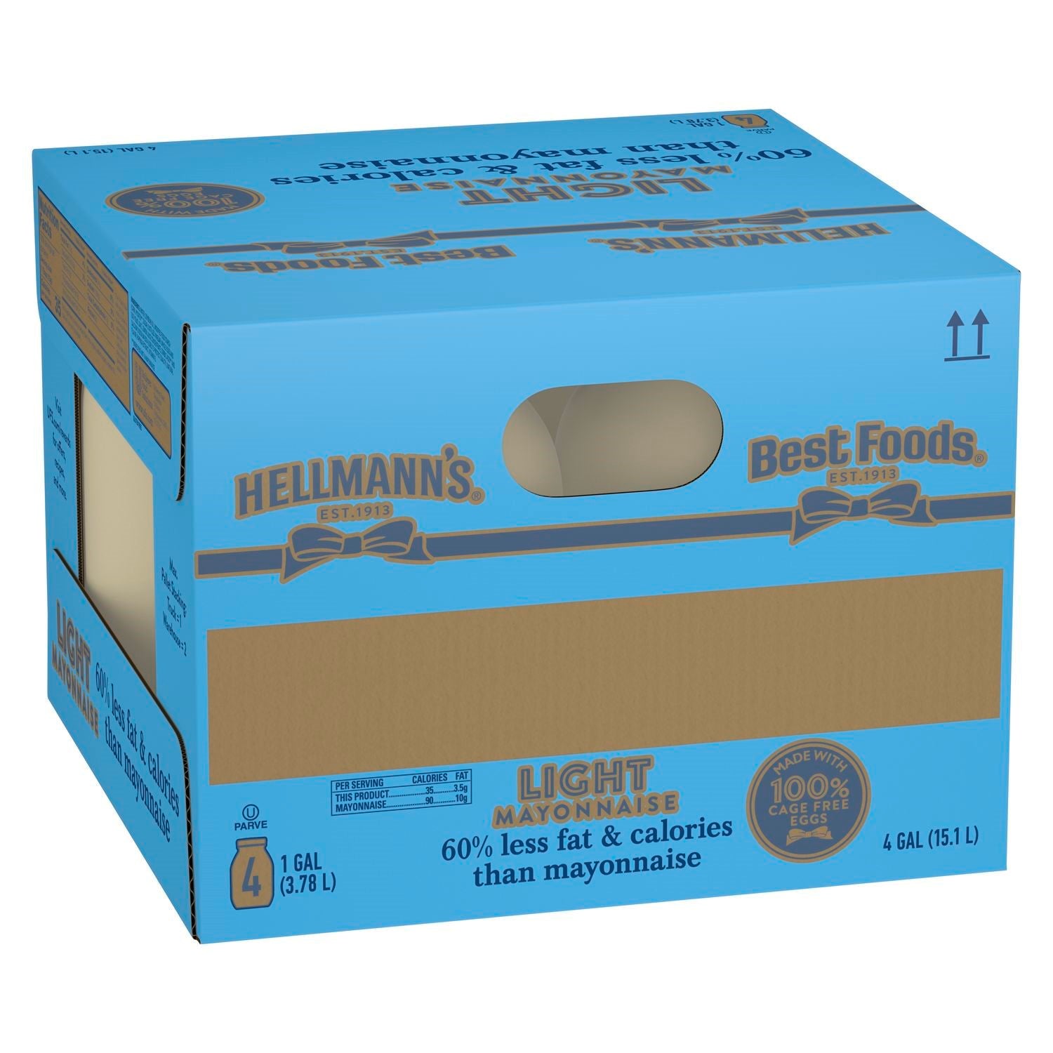 Hellmann's Mayo Light Ga 1 Gallon - 4 Per Case.