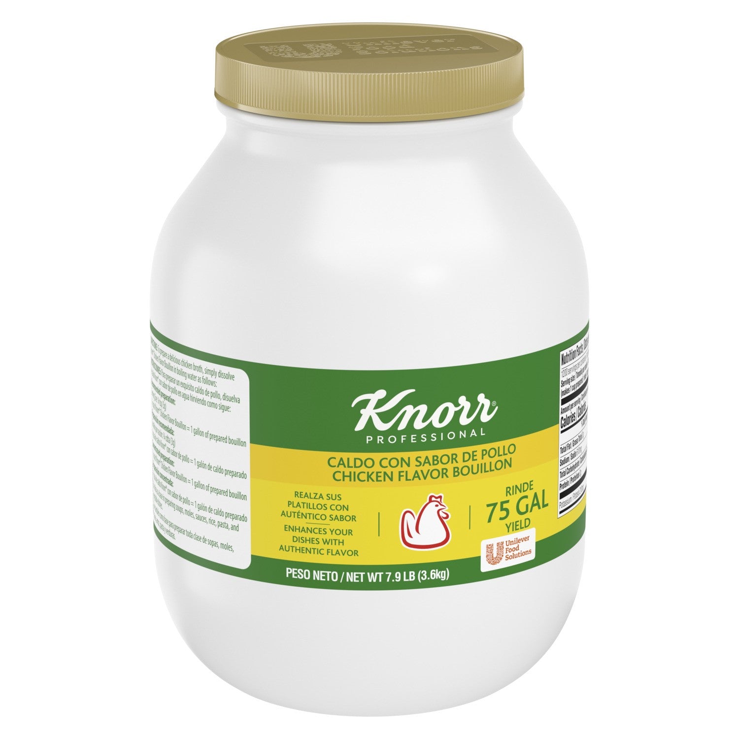 Knorr Bouillon Powder Caldo De Pollo 7.9 Pound Each - 4 Per Case.