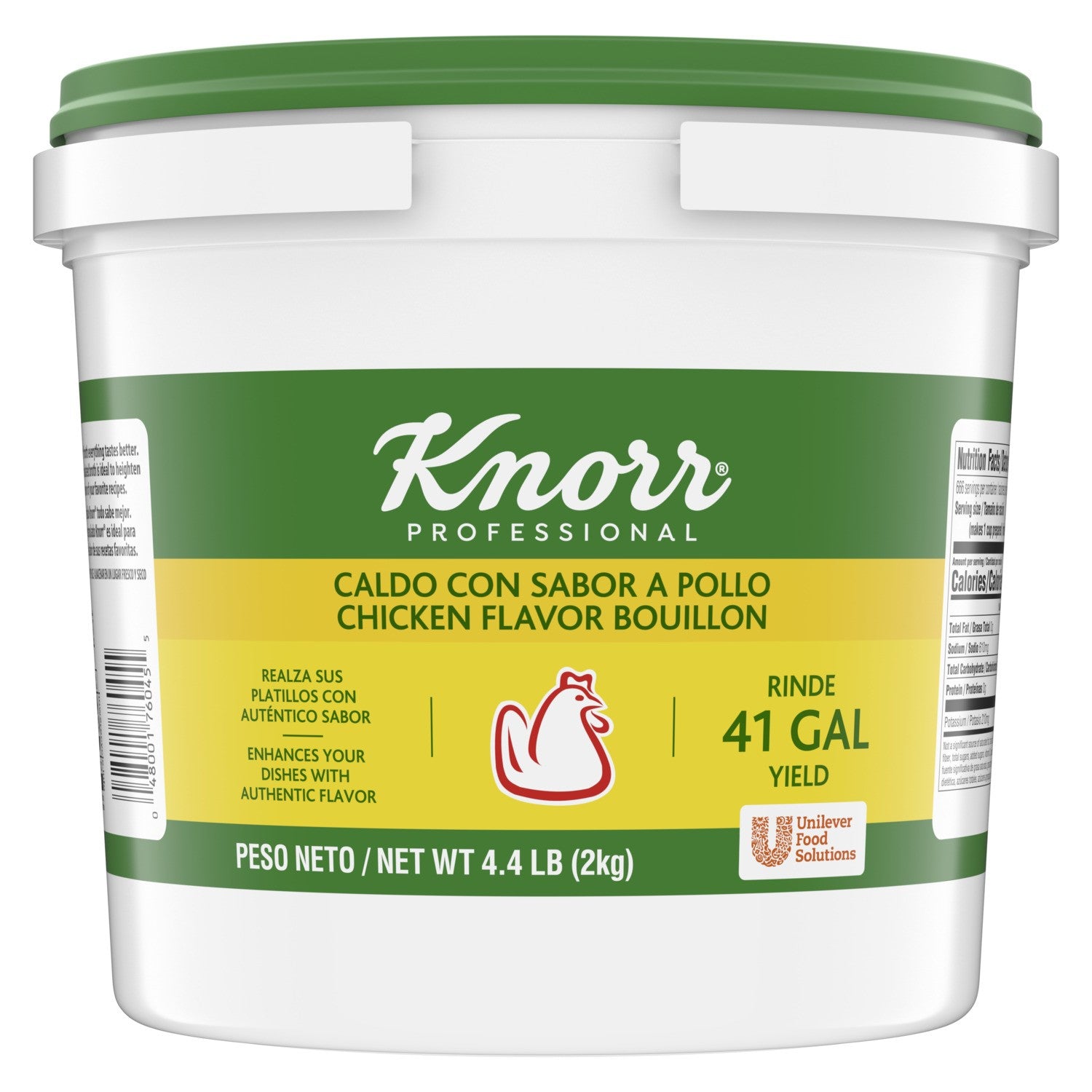 Knorr Caldo De Pollo Bouillon Granule Tub Chicken 4.4 Pound Each - 4 Per Case.