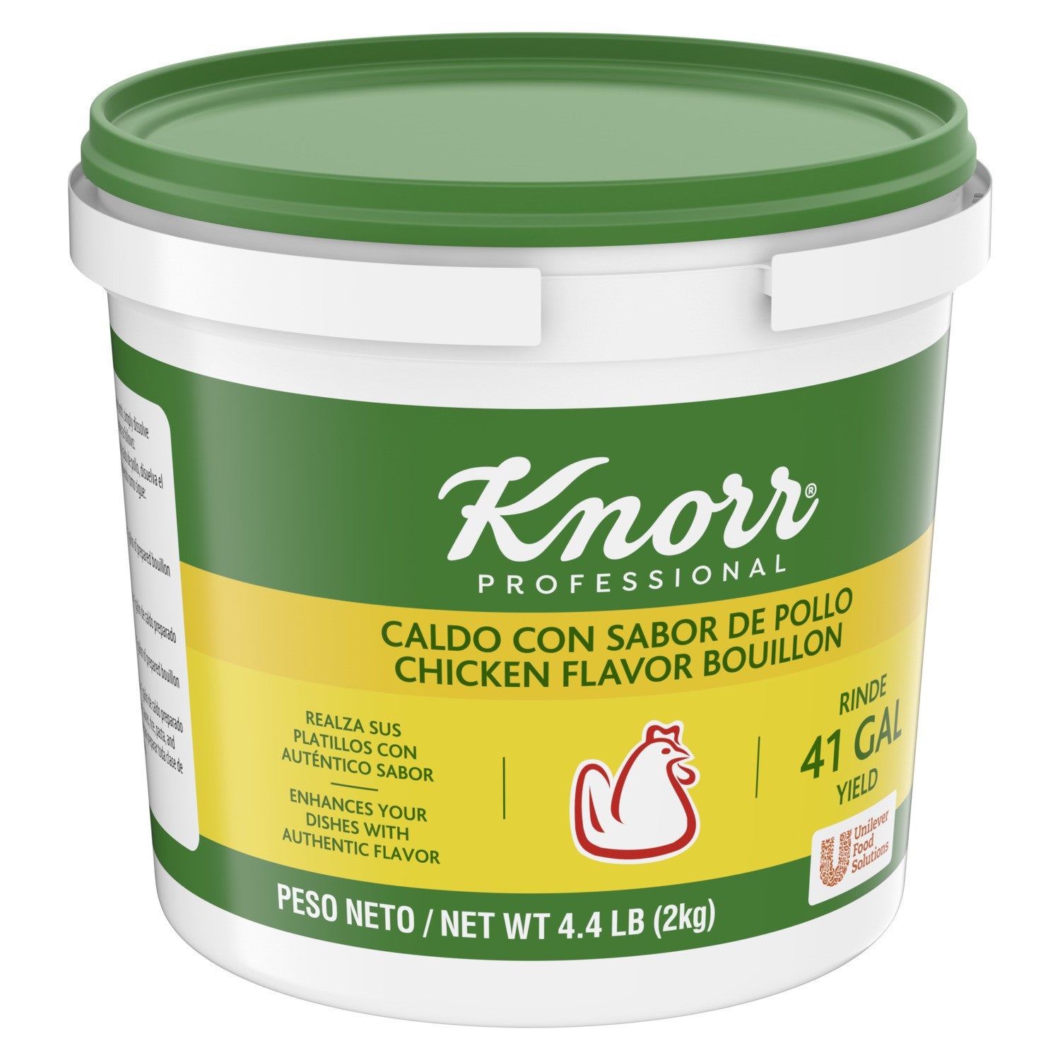 Knorr Caldo De Pollo Bouillon Granule Tub Chicken 4.4 Pound Each - 4 Per Case.