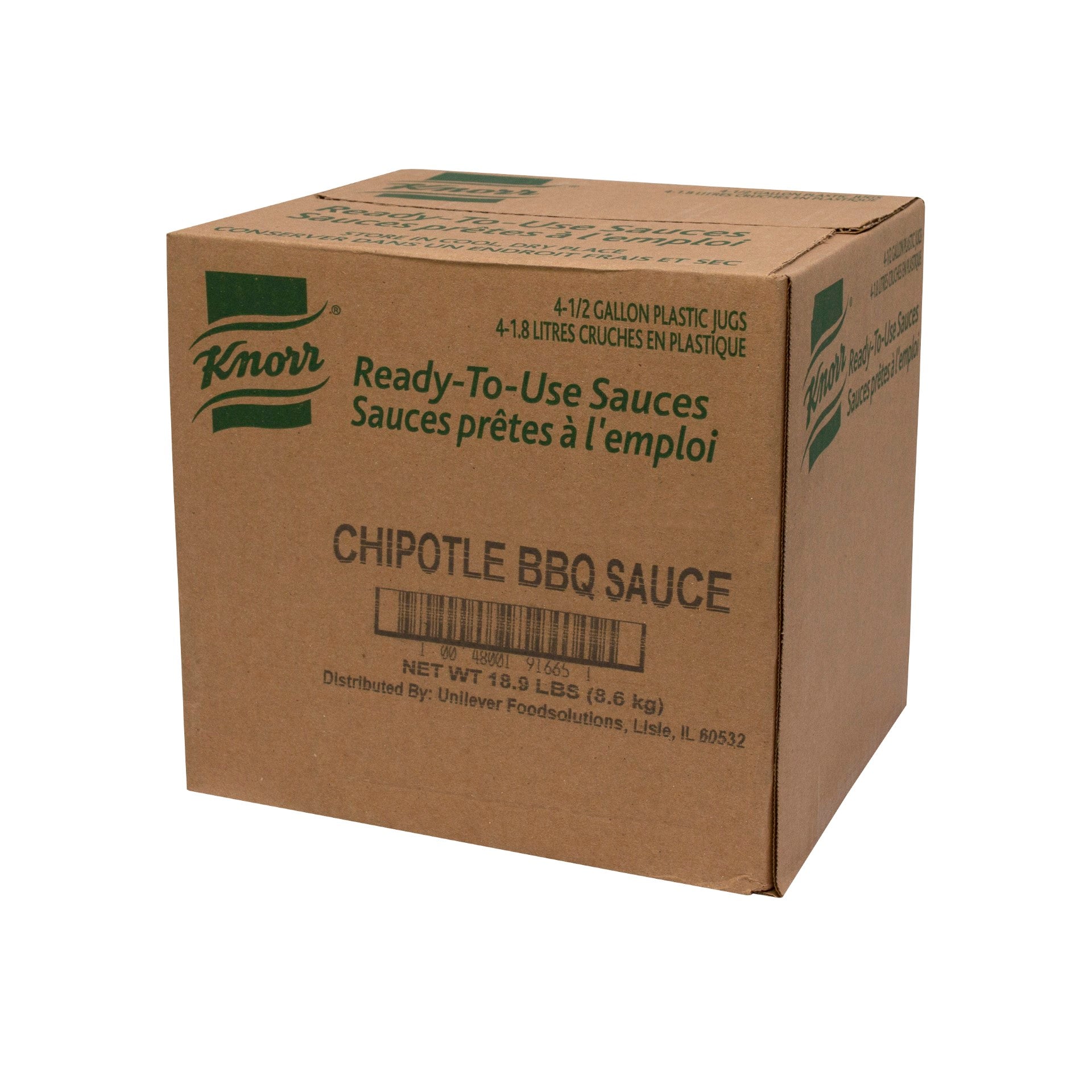 Knorr Sauce Ready-To-Use Jug Chipotle BBQ 0.5 Gallon - 4 Per Case.