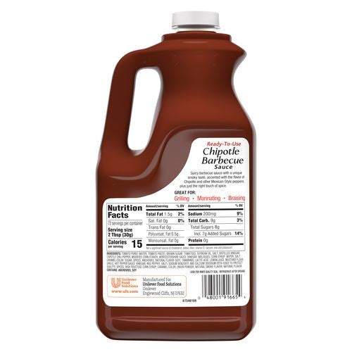 Knorr Sauce Ready-To-Use Jug Chipotle BBQ 0.5 Gallon - 4 Per Case.