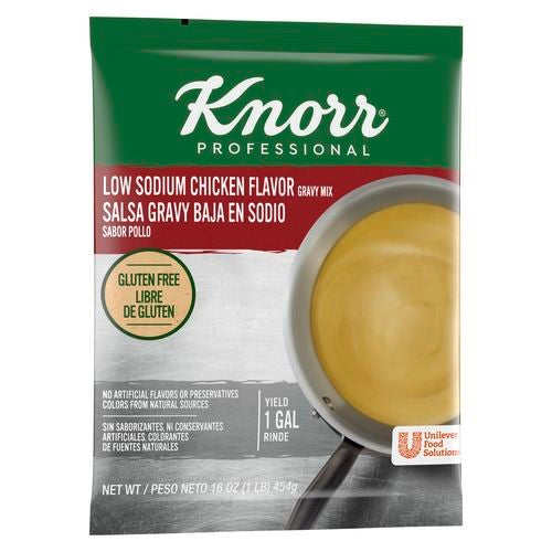 Knorr Instant Gravy Low Sodium Chicken Flavor 1 Pound Each - 6 Per Case.